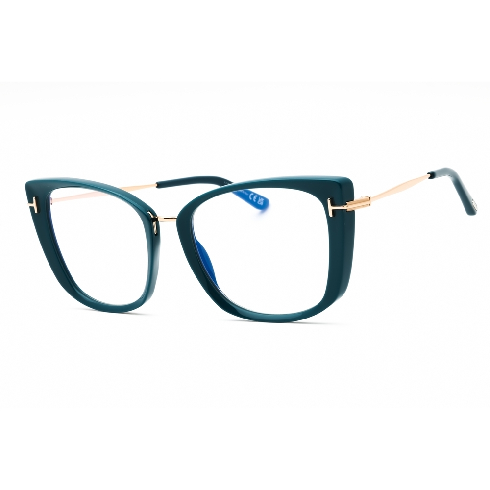 Tom Ford FT5816-B Eyeglasses 089 Green Acetate Cat Eye